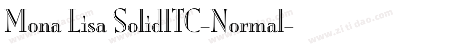 Mona Lisa SolidITC-Normal字体转换